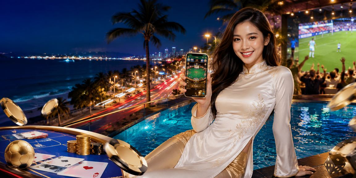 Cảnh chơi baccarat tại Phan Thiết với người phụ nữ mặc áo dài